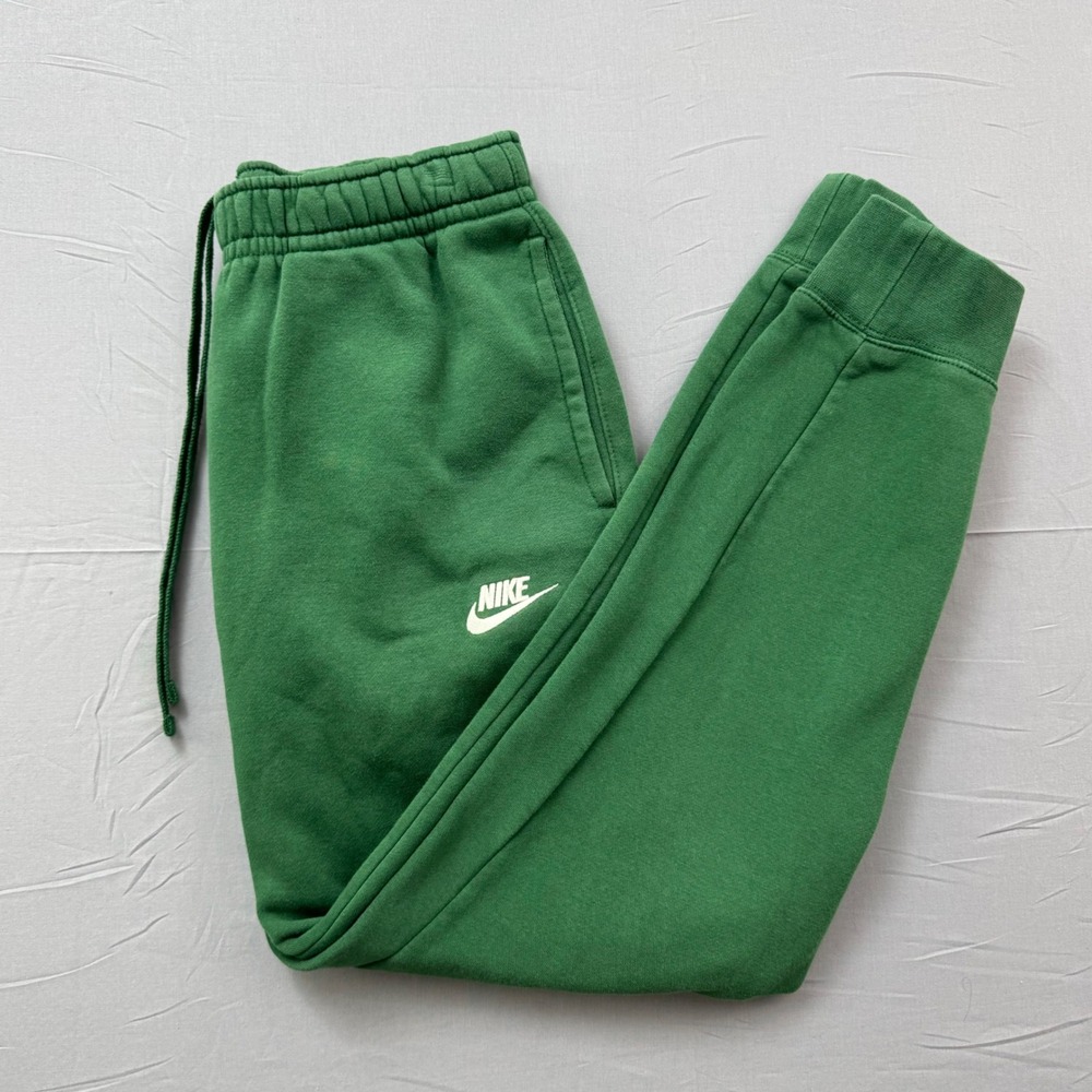 Nike Sportswear Club Fleece Joggers Green Sweatpants Mens Small‎ BV2671-341